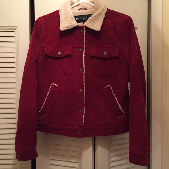 Red Corduroy Lined Jacket | Poshmark